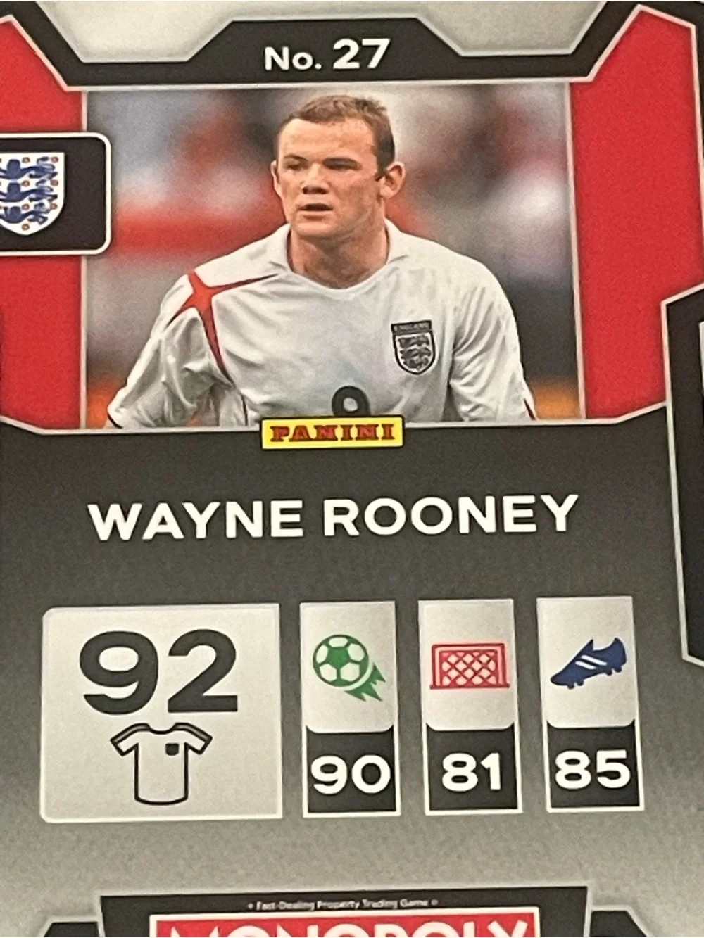 2026 Panini Prizm Monopoly FIFA World Cup - Wayne Rooney #27 Base Card